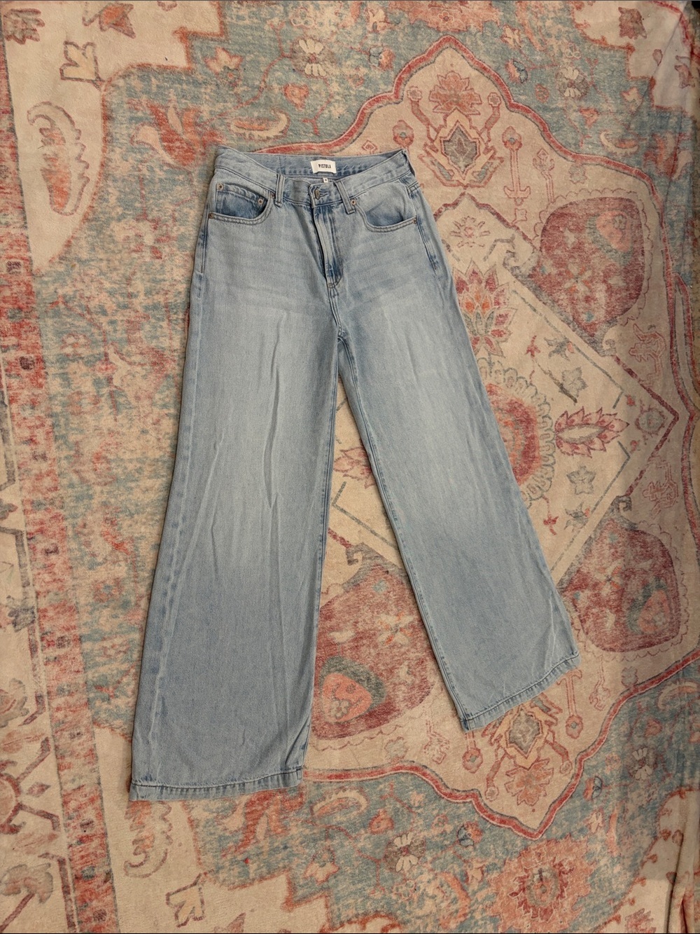 Pistola Sky Blue Wide Leg Jeans